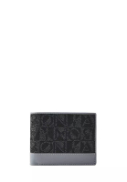 BONIA Black Nathan Monogram 8 Cards Wallet