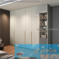 免運 破損包賠 衣櫃/衣櫥/櫥櫃臥室收納櫃/超高一門到頂衣柜實木歐松板現代簡約臥室家用四五六門儲物大衣櫥