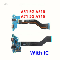 USB Charge Board For Samsung Galaxy A51 A71 5G A516N A716N A516B Charging Port PCB Dock Connector Flex Cable