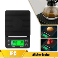 5kg Kitchen Scale LCD Electronic Drip Coffee Scale High Precision Measurement Digital Display Timer Portable Weighing Tool