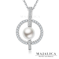 【Majalica】珍珠項鍊.925純銀飾.新年禮物(銀色白鋯)