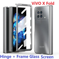 Plating Hard For Vivo X Fold Plus Case Front Glass Film Hinge Protection Cover