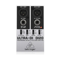 Behringer Ultra-DI DI20 Active 2 Channel DI-Box/Splitter Provides impedance and Signal matching function for stage performance