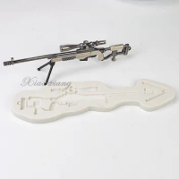 Gun Silicone Mold Resin Kitchen Baking Tools DIY Sniper Rifle Cake Chocolate Fondant Moulds Dessert Pastry Lace Decoration M2134