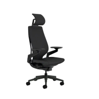 【Steelcase】Gesture Chair 全功能款工學辦公椅｜頭枕版｜3D KNIT｜深殼黑座墊(Steelcase Gesture Chair)