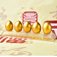 易明銅制金蛋歲歲生金擺件銅器實心仿真雞蛋催財禮拼財神
