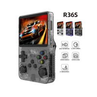 Konsol Permainan Video Pegang Tangan Retro 128G R36S Sistem Linux 3.5 Inci Skrin IPS R35s Pro Pemain