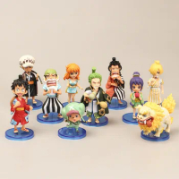 10Pcs/Set One Piece Cartoon Anime Figure Doll PVC Action Figurine Collection GK Model Toys Ornament for Children Birthday Gifts