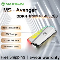 MAXSUN RAM DDR4 4GB 8GB Memory 2666 3200MHz Memoria Rams Dimm DDR4 RGB Lighting Desktop Memory with Heat Sink