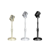 HOT-Classic Retro Dynamic Vocal Microphone Vintage Mic Universal Stand For Live Performance Karaoke Studio Record