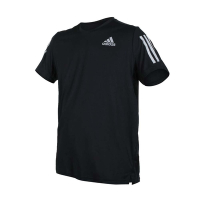 ADIDAS 男短袖T恤-慢跑 路跑 吸濕排汗 運動 上衣 反光 愛迪達 H58591 黑白