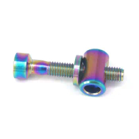 M5x30mm Rainbow GR5 Titanium Alloy Screw Bolt &amp; Washer &amp; Barrel Nut For Bicycle Seat Post