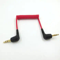 Patch Cable Stable Transmission Coiled Right Angle Microphone Cable for BOYA Rode SC7/BOYA Rode SC2