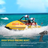 New 2.4G RC High Speed Racing Boat Waterproof Brushed Motor RC Ship Electric Remote Control Jet Boat Gifts Toys for Boys Kids