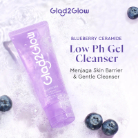 【Louisse】Glad2Glow Blueberry Cleanser Ceramide Low pH Gel 70ml | Face Wash Facial Cleanser Sabun Cuc