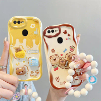 Casing OPPO A5S, Casing OPPO F9, Casing OPPO A7, Casing Comel, Tepi Krim, Casing Lembut Anak Patung 