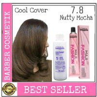 cat rambut loreal majirel maji fashion 7.8 nuty mocca + oxidant loreal majifashion