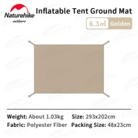 Naturehike Air 6.3 Outdoor Tent Floor Mat 1.03kg Ultralight Moisture-Proof Pad Hiking Tent Accessories 293x202cm -NH20ZP009