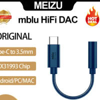 Original Meizu mblu HiFi DAC/mblu HiFi DAC Pro Earphone Amplifiers Adapter Hifi TYPE C To 3.5MM Audio Adapter CX31993 Chip 600Ω