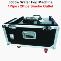 3000w water fog machine dmx512/remote water low lying smoke machine with flightcase packing 1pipe/2pipe smoke outlet select