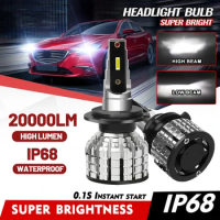 NLpearl H7 LED Car Headlight Bulb H1 H8 H11 H4 Led Bulb Fog Light 9005 HB3 9006 HB4 LED High Power 20000LM Auto Lamp 6000K 12V