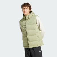 adidas 愛迪達 背心 男款 連帽羽絨背心 HELIONIC VEST 綠 IX8856 (S2763)