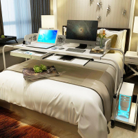 跨床桌可移動可升降電腦懶人桌臺式帶輪子床上雙人電腦桌家用超大