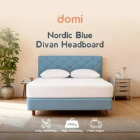 Domi Tempat Tidur Dipan + Sandaran Nordic Blue / Divan + Headboard Kasu 180 x 200