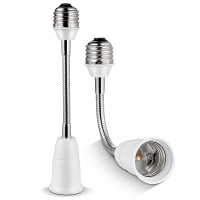 Light Socket Extender AdapterFlexible Extension Lamp Socket AdapterStandard Bulb Screw Base Extensio