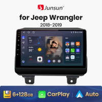 Junsun V1 AI Voice Wireless CarPlay Android Auto Radio for Jeep Wrangler 2018-2019 4G Car Multimedia GPS 2din autoradio