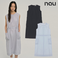 【nau】女 SUMMER ACT無袖連身裙(兩色可選)- 機能 環保 連身 裙子 洋裝 韓國 |NUEB1WR101