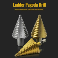 HSS 4241 Titanium Coated Step Drill Bits 5-35mm Drilling Power Tool Metal Stainless Steel Wood Hole Cutter Cone Fast Drill Bit