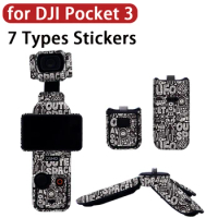 Colorful Sticker for Dji Pocket 3 Waterproof Full Body Sticker Protective Camera Cover Film for Dji Osmo Pocket 3 Accessories