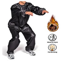 Plus Size Heavy Duty Sauna Sweat Suit for Men Women Weight Loss Fitness PVC Sauna Suit Exercise Gym Suit Anti-Rip Quick Sweat