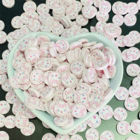 50g Polymer Hot Clay Cartoon Pink Unicorn Slices Sprinkles Slime Filling Accessories DIY Phone Case Decor