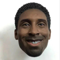 Kobe Bryant Head Sculpt Smile For 1/6 Scale Action Figure suit for Enterbay body