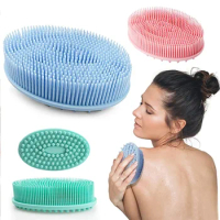 Body Scrub Beauty Health Bath and Body Works Silicone Massage Brush Bath Brush Body Scrubber Scalp Washing Comb Bristles