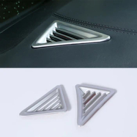 For Toyota Alphard 2016-2019 Car Dashboard Side Air Outlet Vent Frame Cover Trim Interior ABS Auto Styling Molidngs 2pcs