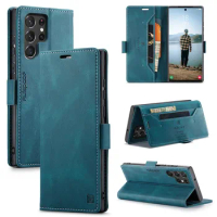 Samsung Galaxy S22 Ultra Case Flip Leather Phone Cover For Samsung Galaxy S22 S24 S23 S21 Plus Luxury Magnetic Flip Wallet Coque