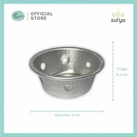 SURYA Cetakan Roti Kukus | Cetakan Bolu Kukus | Cetakan Bolu Mangkok | Cetakan Kukus Pendek (12pcs)