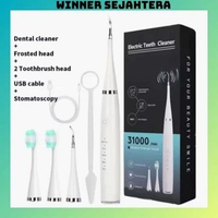 Smart ultrasonic saling 1 set alat pembersihan karang plak sikat gigi elektric 2 in 1 Tool dengan sc