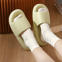 Women Indoor Home Slippers Summer Soft Non-slip Flip Flops Home Bathing Slides Couple Slippers Family Flat Shoes Hotel Sandals