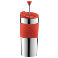 【Bodum】濾壓式不鏽鋼隨行杯350cc-紅
