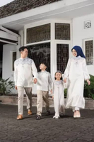 AMK Sarimbit Keluarga Set Armenia Series Beige Gamis Wanita XL