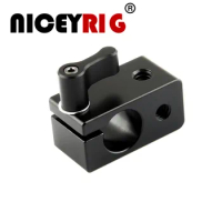 NICEYRIG 15mm Rod Clamp 15 mm Rod Rig Cheese Plate Hand Screw with 1/4"-20 / M5 Screw Hole Mini 15mm Rod Clamp Bracket 1/4" 1/4