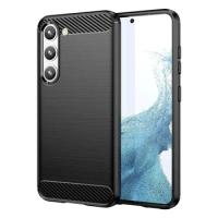 For Samsung Galaxy S20 FE S21 S22 Plus S23 Ultra Case Carbon Fiber Brushed Cases For Galaxy Note 10 20 Soft TPU Back Cover