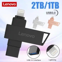 Lenovo Mini Pen Drive 2TB 1TB Memory Portable Waterproof Flash Disk High-Speed USB3.0 Data Transmission Metal USB Flash Drive