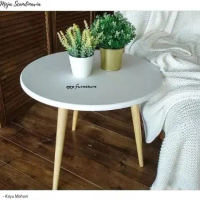 Meja Tamu Minimalis Ruang Tamu Kamar Meja Bulat Interior Meja Balkon scandinavia