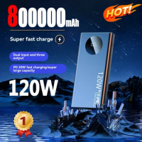 80000mAh High Capacity Power Bank 120W Super Fast Charging Powerbank Portable Battery Charger For iPhone Samsung Huawei xiaomi