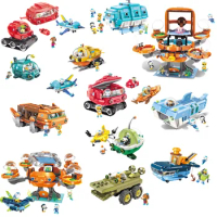 Octonauts Building Blocks miniature toys octopod gup Action Figures pretend toys Parent-child Games Kids Toys Christmas Gift